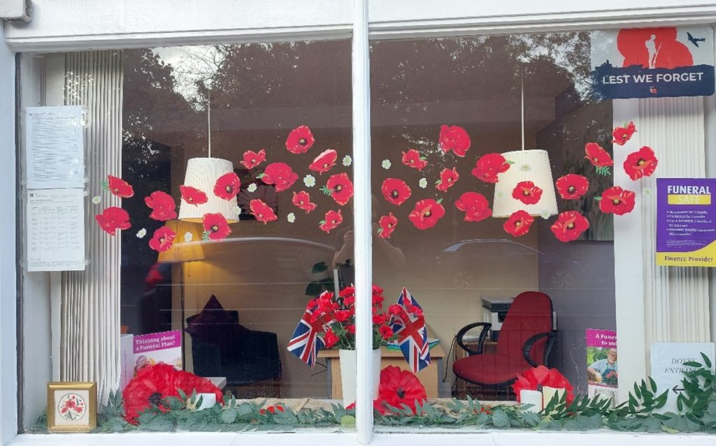 Remembrance window display