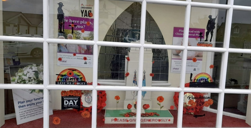 Remembrance window display